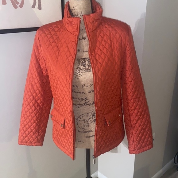 Jane Ashley Jackets & Blazers - Jane Ashley Burnt Orange Quilted Styled Jacket